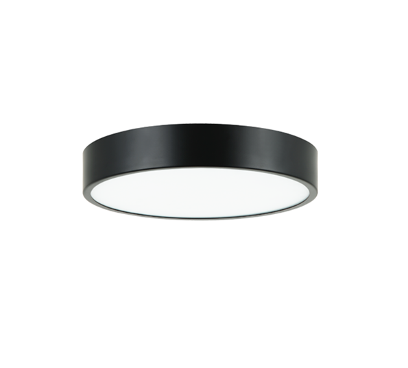 CEILING LIGHT 24W 3CCT CIRCULAR D11\\" X H2\\" BLACK 25220-X01A-BK