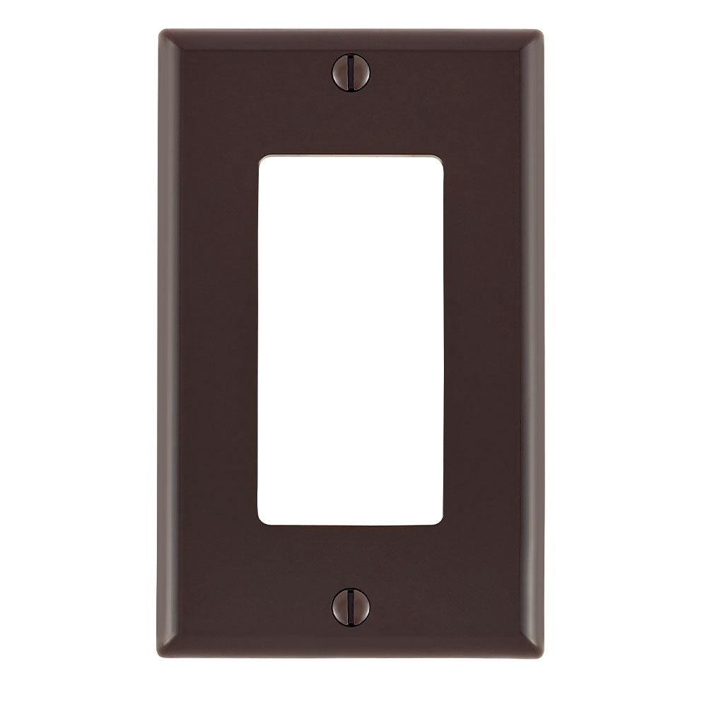 LT- 1-GANG DECORA NYLON WALLPLATE, BROWN [ 80401-N ]
