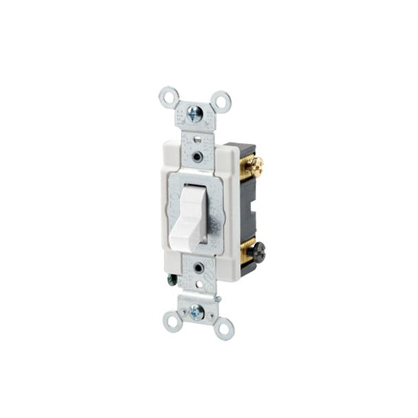 LT- COMMERCIAL GRADE DOUBLE POLE TOGGLE SWITCH 20A 120/277V [ CSB2-20W ]