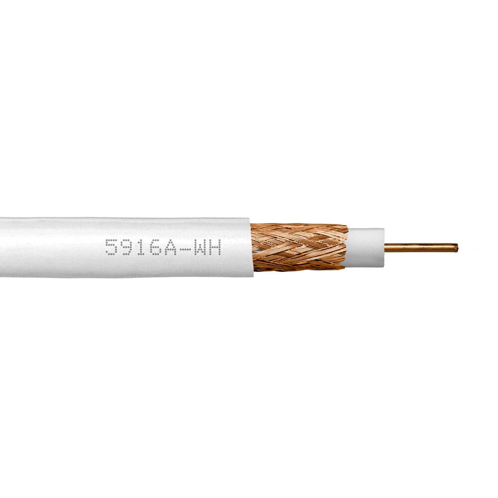 Provo RG6U CCTV 18 AWG SOL 95% BRD SH CSA FT4 UL RoHS – White JKT