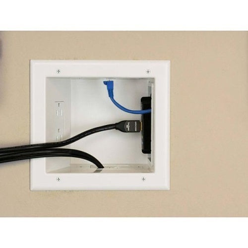 DataComm 45-0052-WH Expandable Media Box with 20A Duplex Receptacle, White