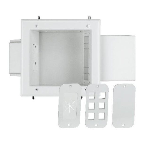 DataComm 45-0052-WH Expandable Media Box with 20A Duplex Receptacle, White