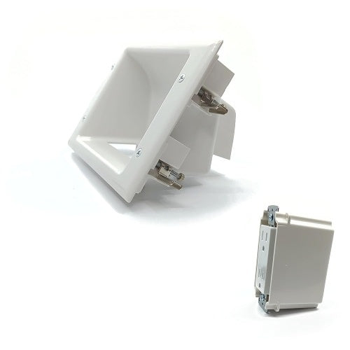 DataComm 45-0071-WH Recessed Low-Voltage Mid-Size Plate