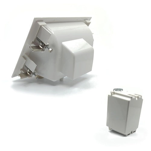 DataComm 45-0071-WH Recessed Low-Voltage Mid-Size Plate