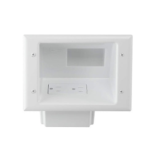 DataComm 45-0071-WH Recessed Low-Voltage Mid-Size Plate