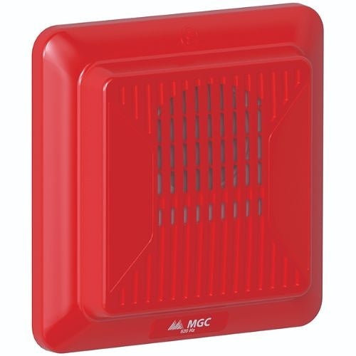 Secutron FH-400-LF-RR Low-Frequency Wall / Ceiling Mount Sounder, Red