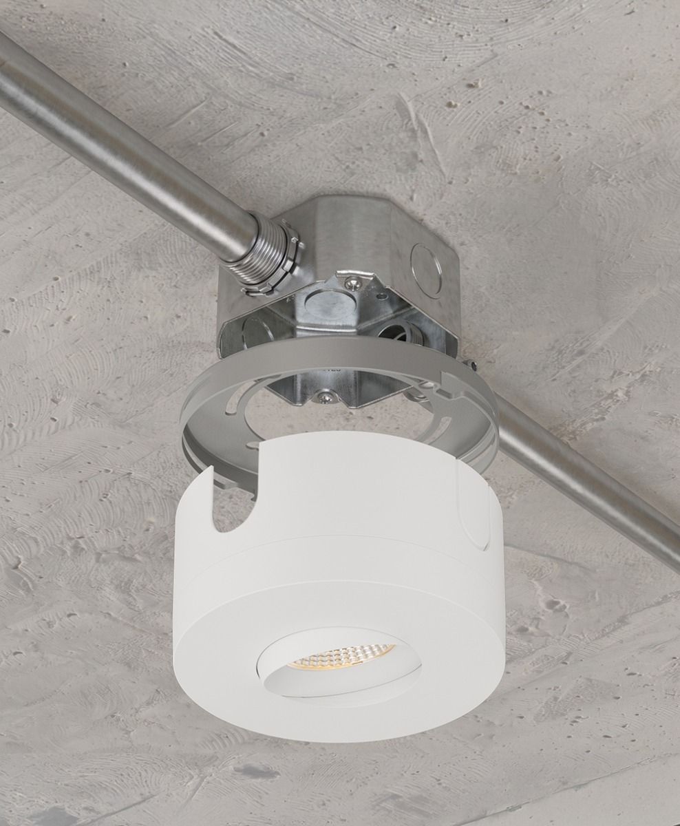 LUNA MULTI - 4in Gimbal, WH Surface Mnt, 900Lum, 10W, ColSel