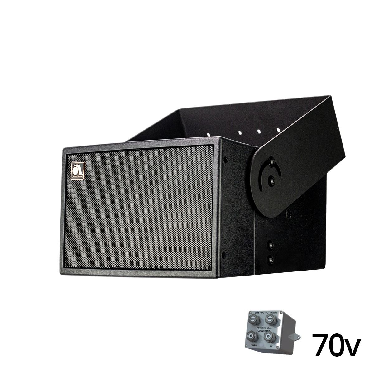 6.5HD-Line Array Outdoor Surface Speaker 70v BLK w-Bracket