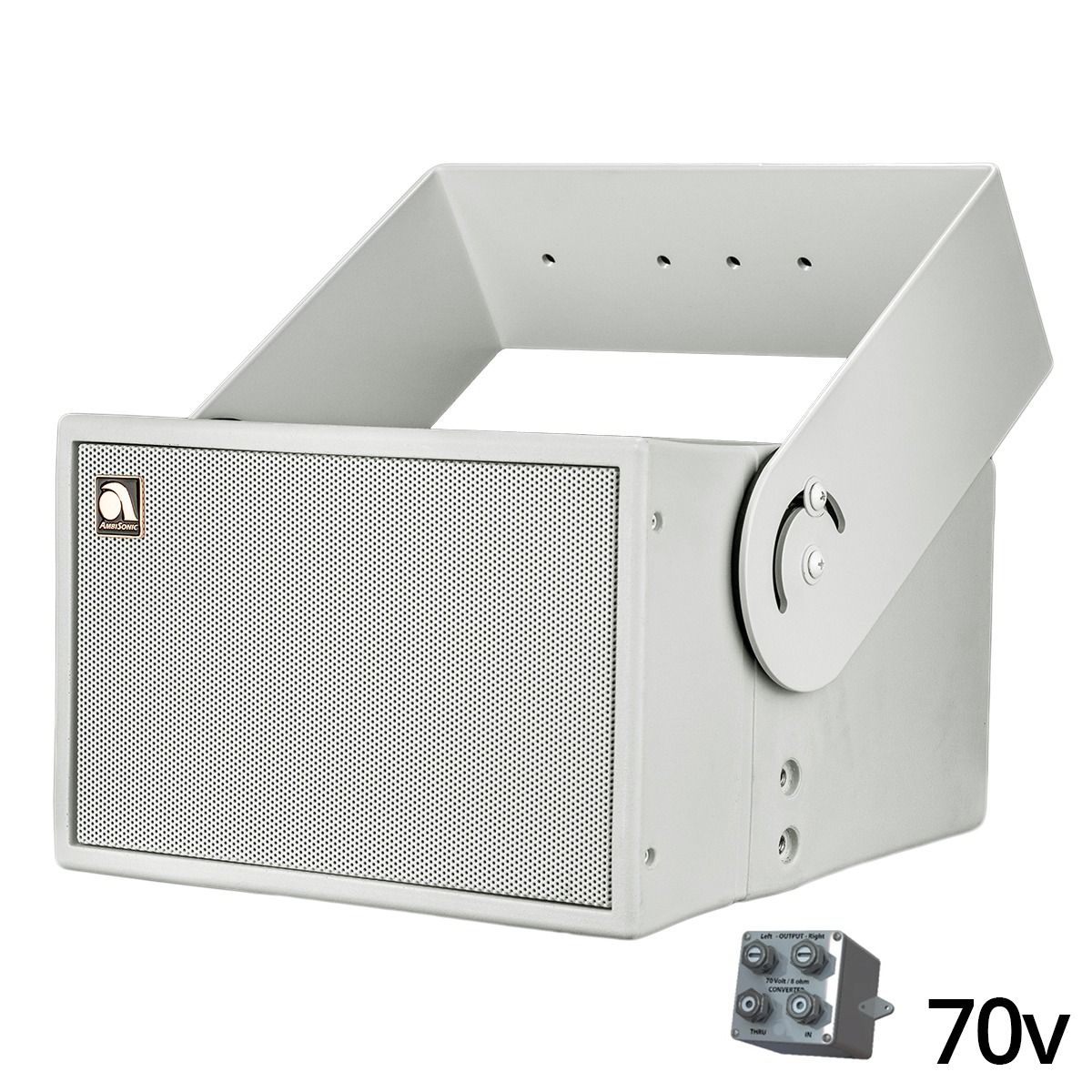 6.5HD-Line Array Outdoor Surface Speaker 70v WHT w-Bracket
