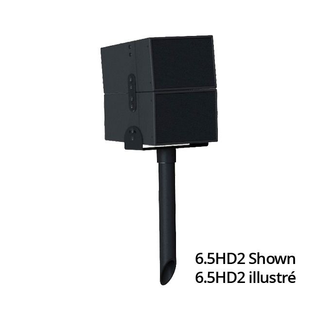 2x 6.5HD-Line Array Outdoor Landscape Spkrs 2x70v WHT w-Spik