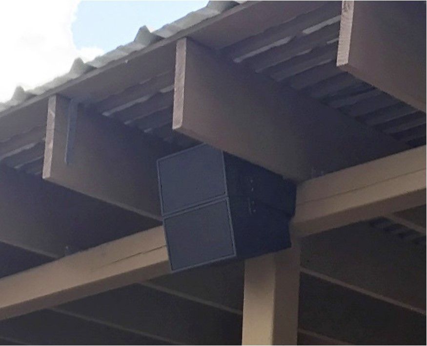 2x 6.5HD-Line Array Outdoor Surface Spkrs 4ohm BLK w-Bracket