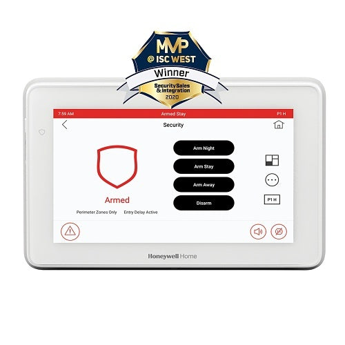 Honeywell Home 6290W 7\\" Color Touchscreen Keypad with Voice for VISTA Systems, (Replaces 6280S, 6280W)