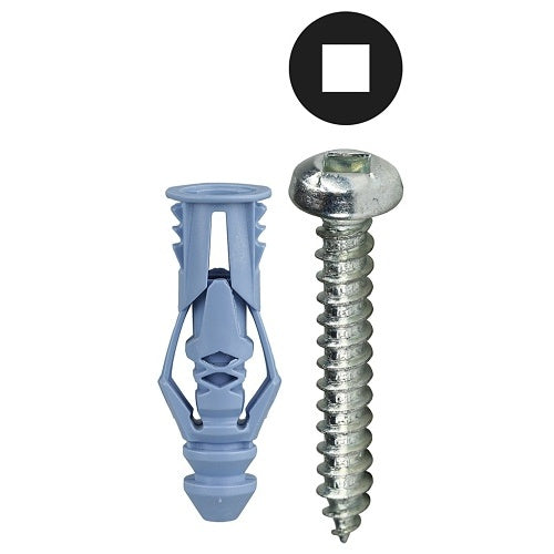 Dottie TG10KSQ Anchor, #10 Blue TrIPle-Grip Anchor Kit with Pan Head Square