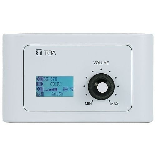 TOA M-802RC-AM D00 Remote Audio Control Panel with Audio Out, White