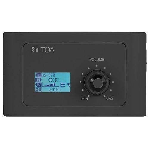 TOA M-802RCB-AMD00 Remote Audio Control Panel with Audio Out, Black