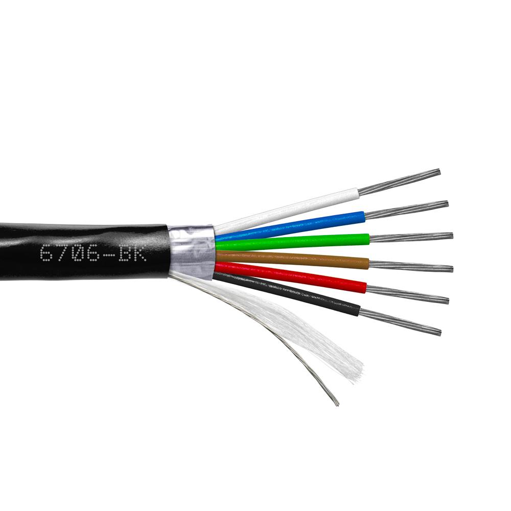Provo Multi-Conductor 22-6c STR TC FL SH 105° C CSA FT4 UL RoHS – Black JKT