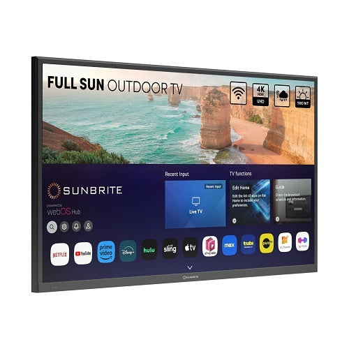 SunBrite SB-FS-49-BL 49\\" Solis 4K Full-Sun Outdoor Smart TV