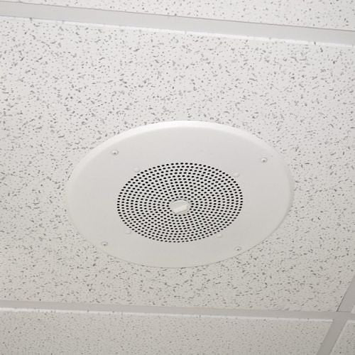 Valcom V-1020C One-Way 8\\" Round Ceiling 45 Ohms Speaker, White