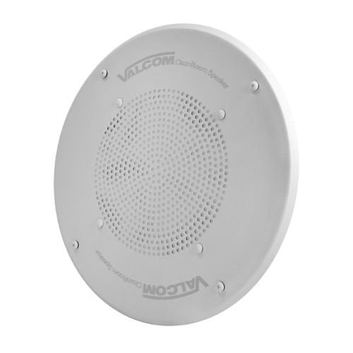 Valcom V-1040 One-Way 8\\" Indoor Round Clean Room Ceiling Speaker, White