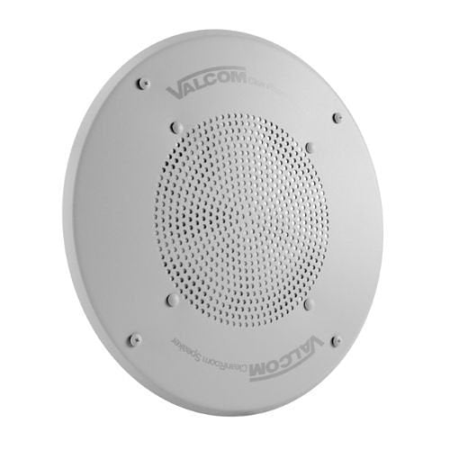Valcom V-1040 One-Way 8\\" Indoor Round Clean Room Ceiling Speaker, White