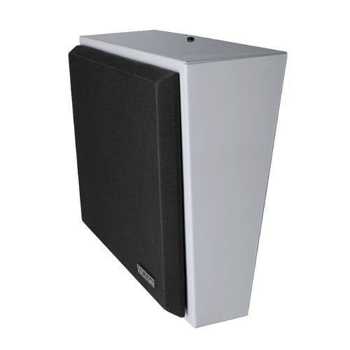 Valcom V-1052C One-Way 8\\" Angled Metal Wall Speaker, Black Grille, Gray
