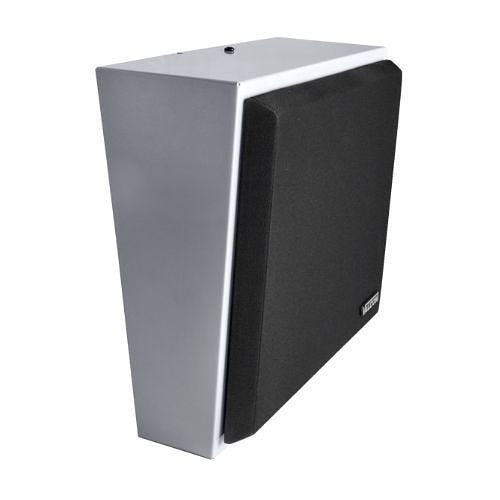 Valcom V-1052C One-Way 8\\" Angled Metal Wall Speaker, Black Grille, Gray