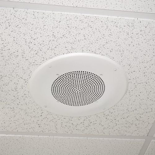 Valcom V-1060A Two-Way 8\\" Indoor Round Ceiling Speaker Talkback, White