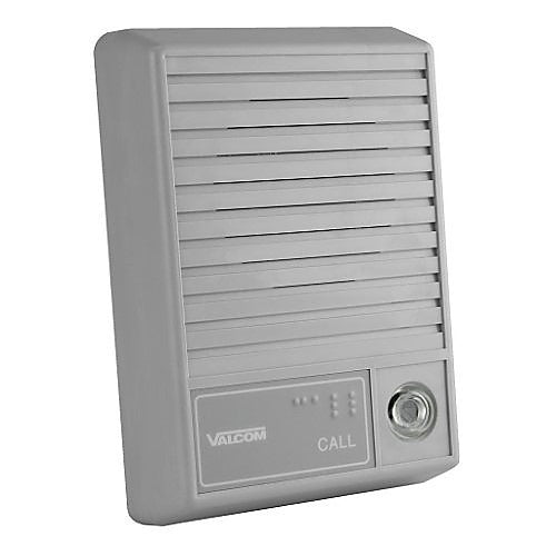 Valcom V-1074 Surface Mount Intercom Doorplate Speaker with Call Button