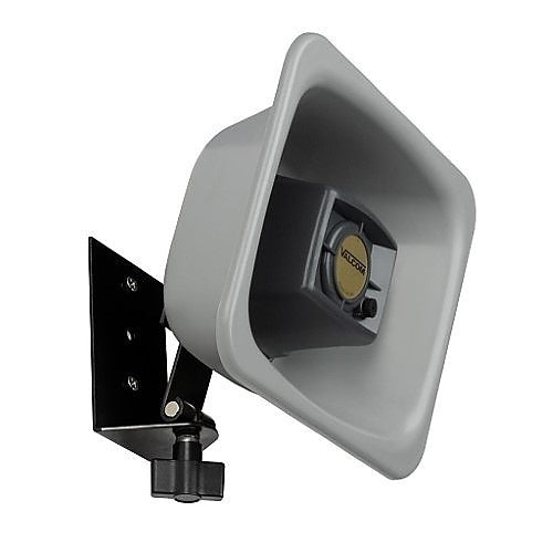 Valcom V-1080-W One Way 3W Amplified FlexHorn with Mounting Bracket, White