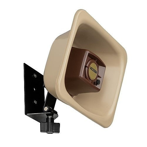 Valcom V-1080-W One Way 3W Amplified FlexHorn with Mounting Bracket, White