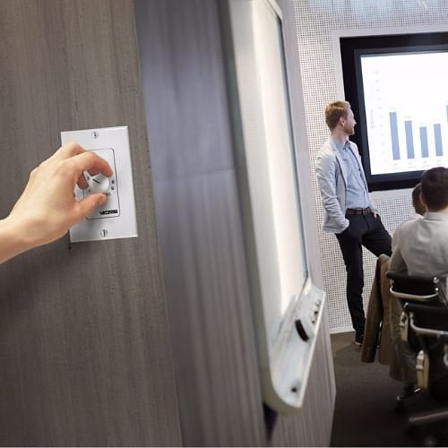 Valcom V-2992-W Single Gang Volume Control Wall Mount without Bell Box, White