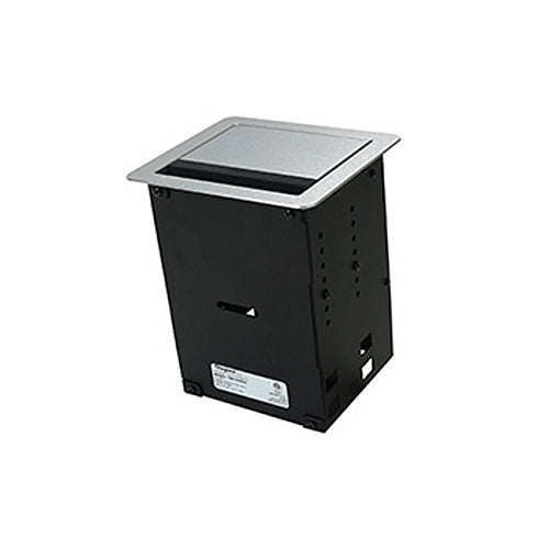 Wiremold TB672AUALF InteGreat Field Wired AV Table Box with USB, Aluminum