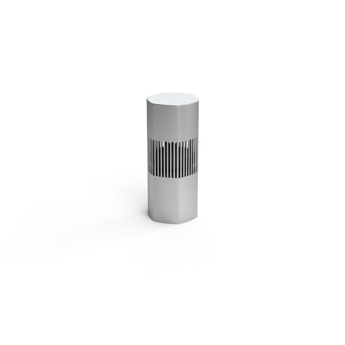 Luxury Bollard Spkr, 6in Sub, 360deg 4.5in 8hm/70v, Silver