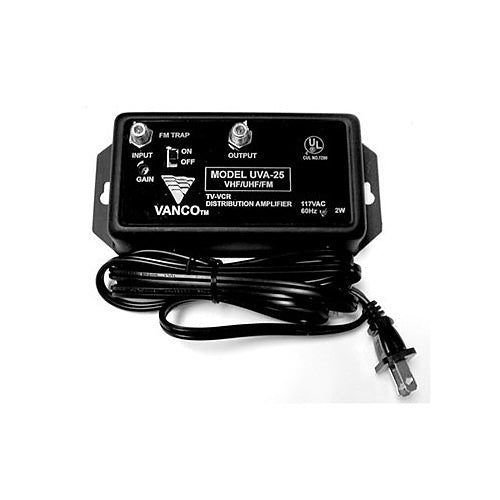 Evolution 120041 75Ohm UHF/VHF/FM Signal Amplifier, 1-Output, 10 dB