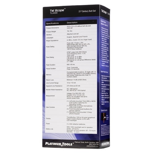 Platinum Tools TLA300-1 TelScope Test Kit