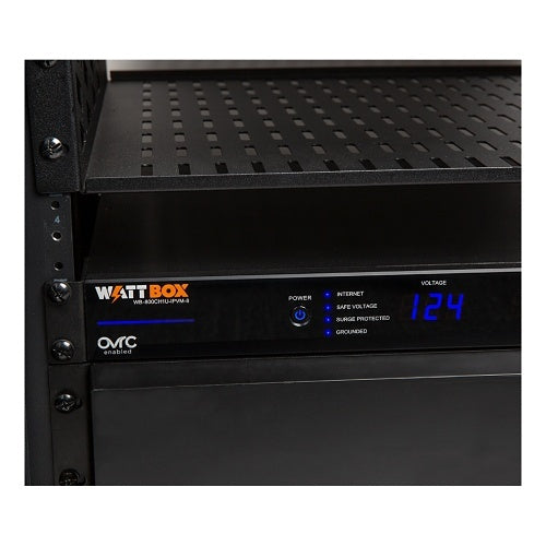 WattBox WB-800CH1U-IPVM-8 1U Integrated Faceplate IP Power Conditioner, 8-Individually Metered and Controlled Outlets