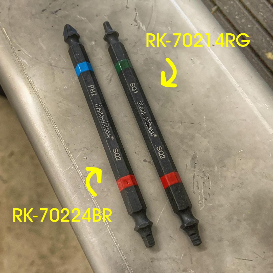 Impact Bit - Double Ended-Robertson #2 & #1 x 4in -Red-Green