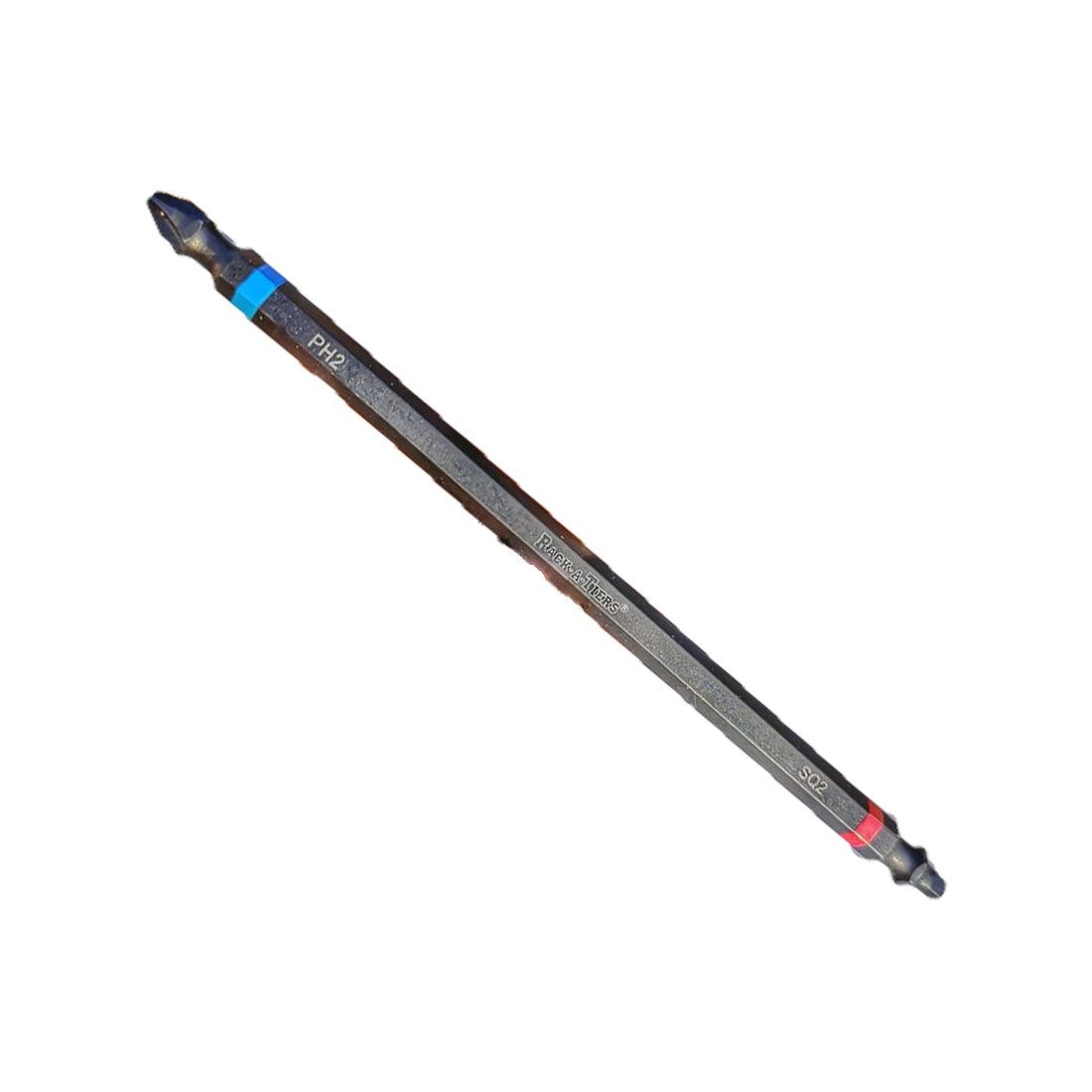 Impact Bit - Dble End-Phillips #2 & Rob #2  x 6in -Blue-Red