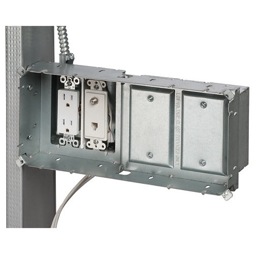Arlington TVBS613BL Electrical Back Box, Recessed TV Box/Power Low Voltage 4-Gang STL W/BK