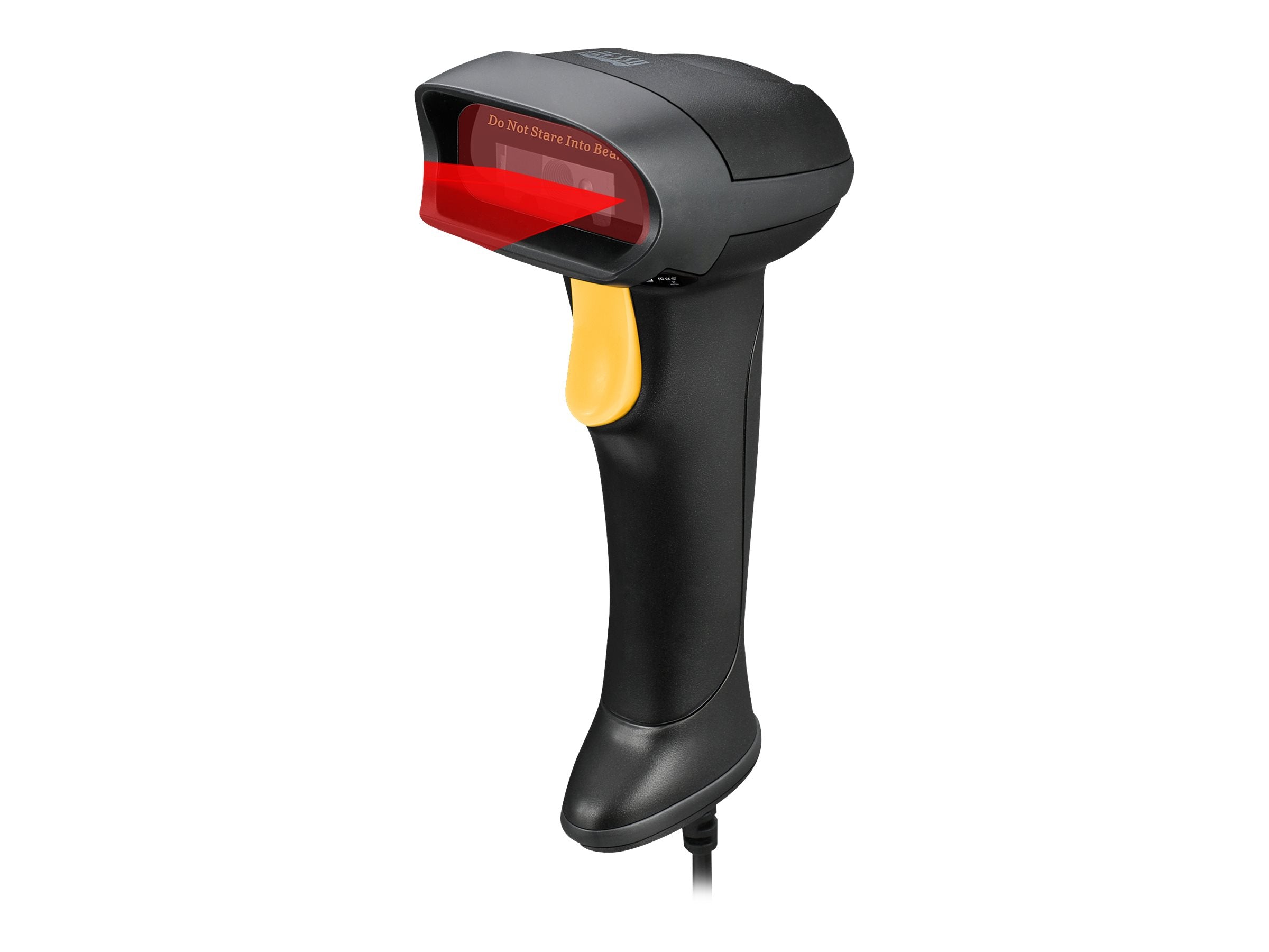 Adesso Barcode Scanner Antimicrobial Spill Resistant 2D QR 1D Barcodes Drop Protection - Black