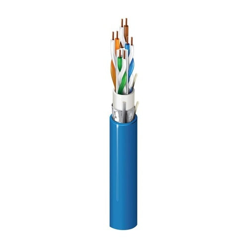 Belden 10GX63F 0091000 CAT6A Enhanced Premise Horizontal Cable (625MHz), 4 Bonded Pairs, 23AWG Solid Bare Copper Conductors, F/UTP, 1000\' (304.8m), White