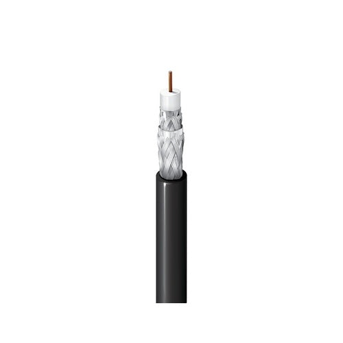 Belden 1189A 0101000 Series Broadband Coax, 18 AWG Solid BC Covered Steel Conductor, 1000', Black