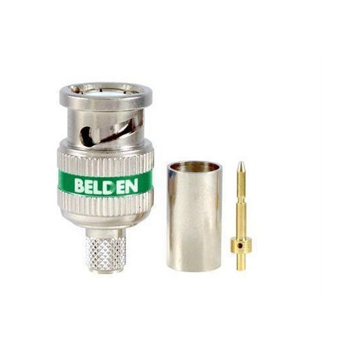 Belden 1694ABHD3 RG-6, 6GHz, HD, BNC, 3-Piece Crimp Connector, Green