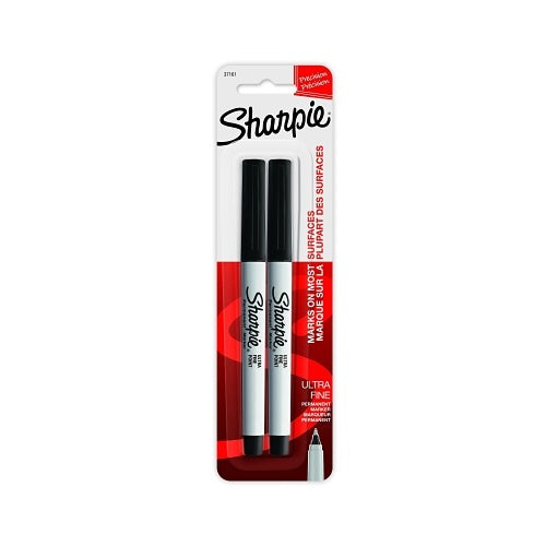 Sharpie 37161PP Ultra-Fine Black Marker, 2-Pack