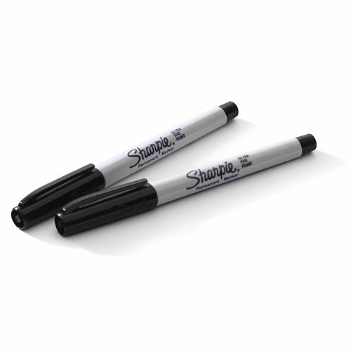 Sharpie 37161PP Ultra-Fine Black Marker, 2-Pack