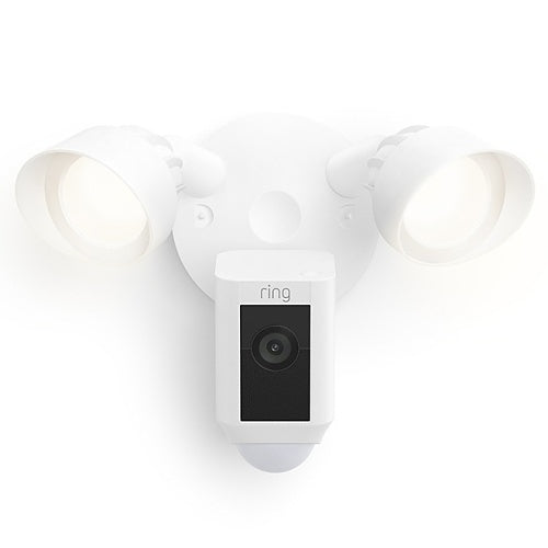 Ring Floodlight Cam Wired Plus with Motion-Activated 1080p HD Video, Outdoor IP Camera, White (B08F69M456)