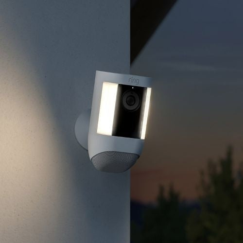 Ring Spotlight Cam Pro Battery Powered Motion Detection, Night Vision Camera, White (B09DRPDNC7)