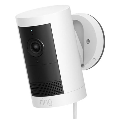 Ring Cam Plus with Plug-in Adapter, Outdoor, White (B0D4SGCZSW)