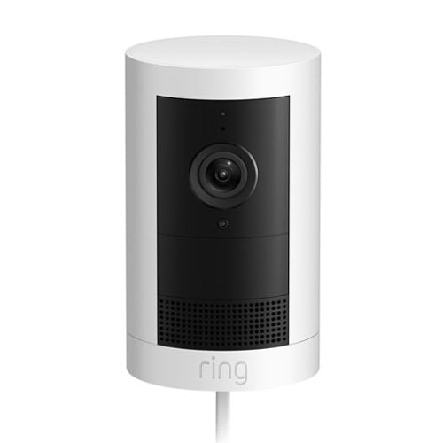 Ring Cam Plus with Plug-in Adapter, Outdoor, White (B0D4SGCZSW)
