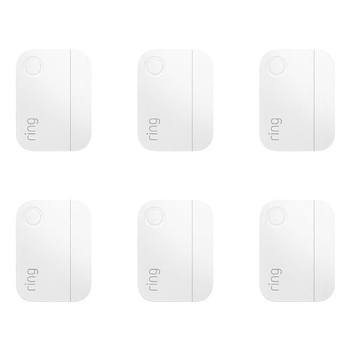 Ring Alarm Contact Window and Door Sensors, 2nd Generation, Indoor, Wireless, CR2032 Coin Cell Battery Powered, Z-Wave, 6-Pack, White (B07ZPLN8R3)